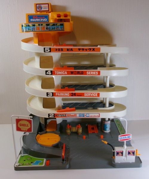 ニュー　トミカビル　デラックス 希少 ニュー トミカビル デラックス ミニカー用の立体駐車場 5階建