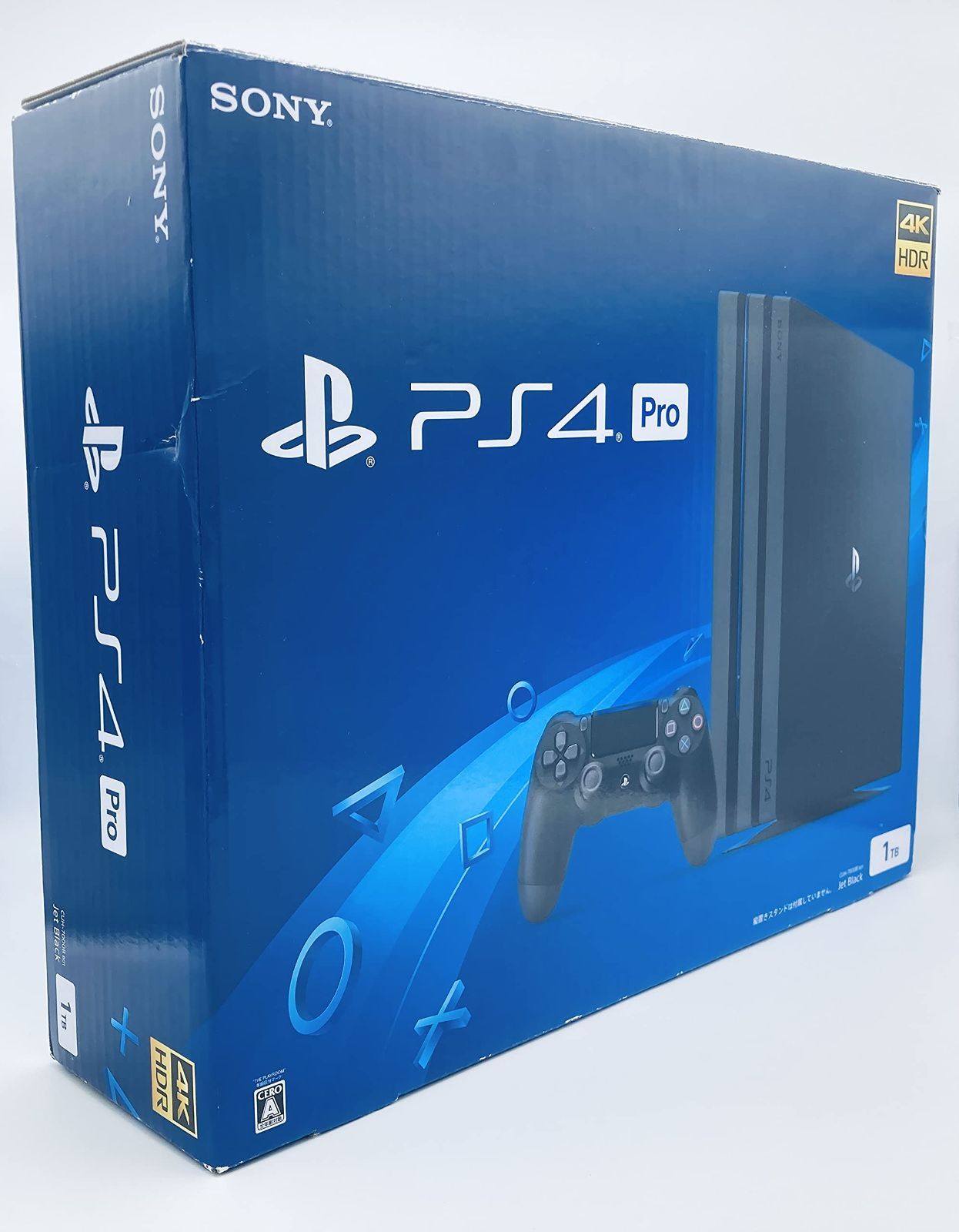 中古 箱付 完品 SONY ソニー プレイステーション PlayStation 4 Pro ジェット・ブラック 1TB (CUH-7000BB01)  【メーカー生産終了】 - メルカリ