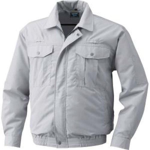2営業日で発送 … ポリエステル製フルハーネス仕様空調服 ウエアのみ シルバー 3L KU9054FC06S5 1着