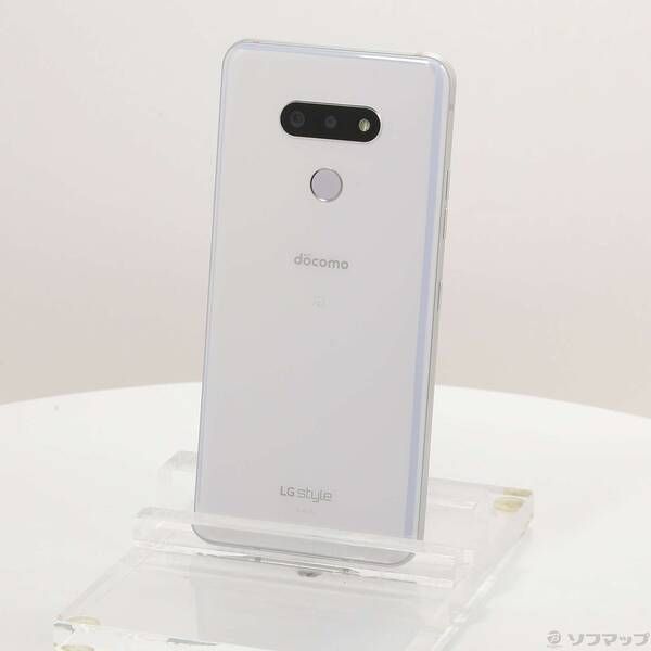 中古品〕 LG style3 64GB オーロラホワイト L-41A docomoロック
