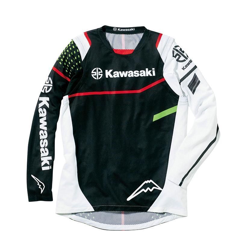 カワサキ 春夏ウェア ムーブ オフロードジャージ ブラック LLサイズ Kawasaki