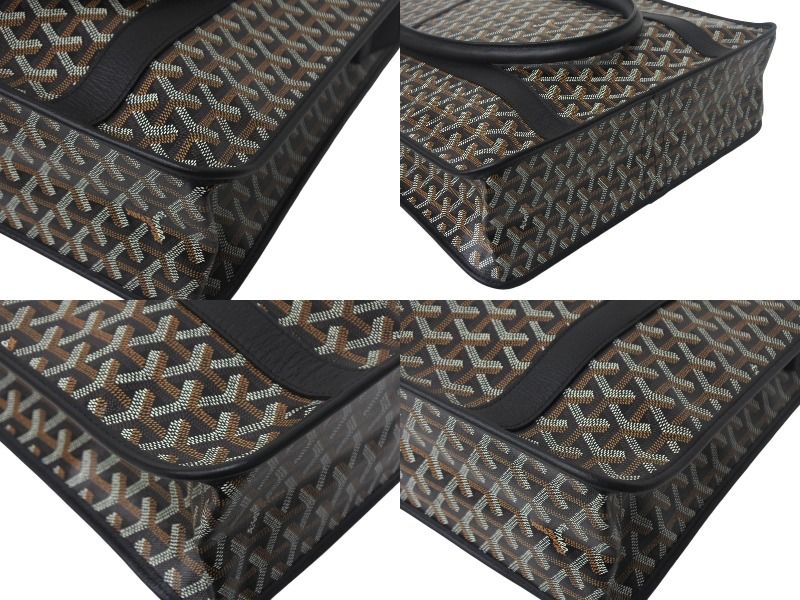 ゴヤール ブルゴーニュ トートバッグ GOYARD ゴヤール ブルゴーニュ PVC カーフ ブラック トート