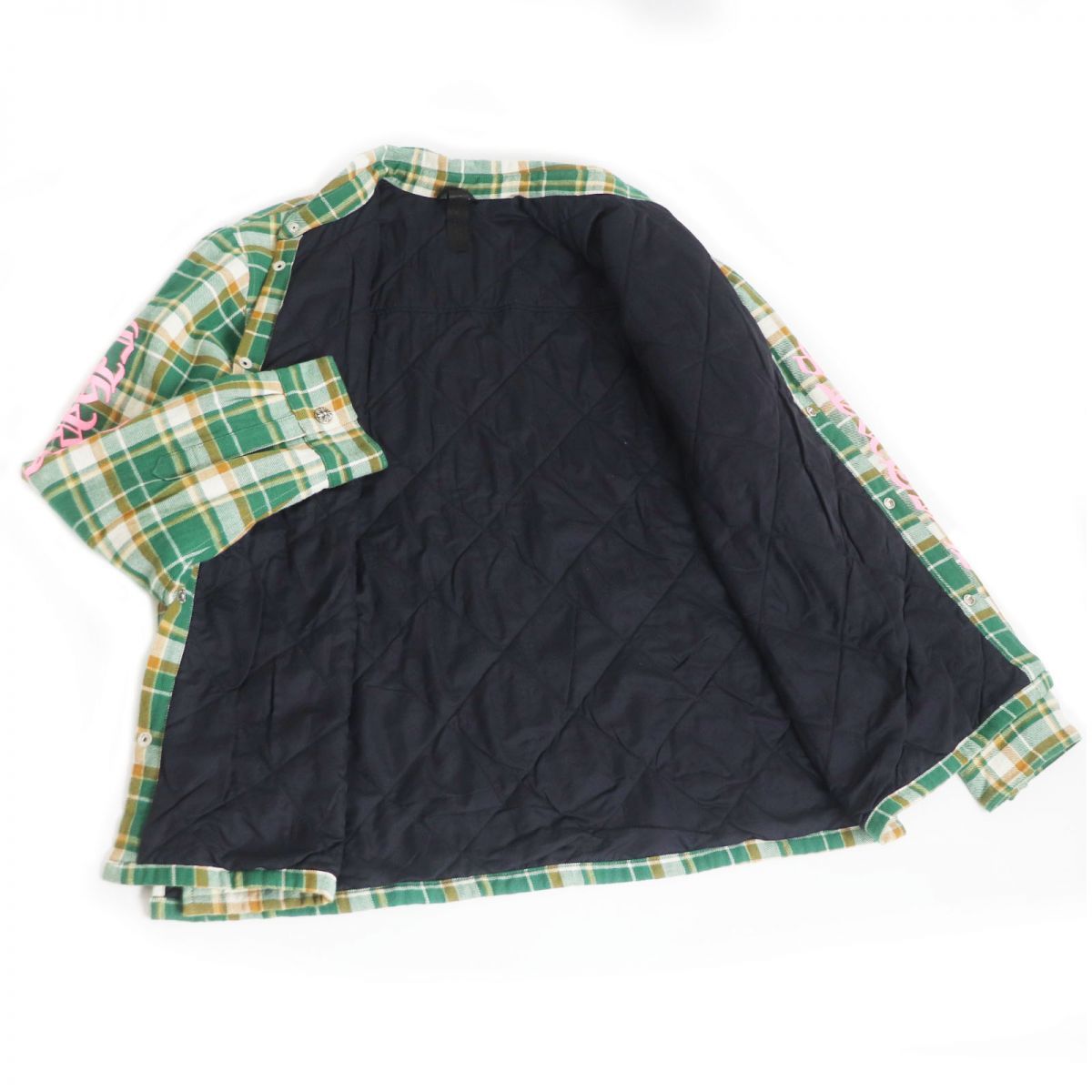 未使用品□クロムハーツ WORK'N CHECK L/S SHIRTS JACKET チェック柄