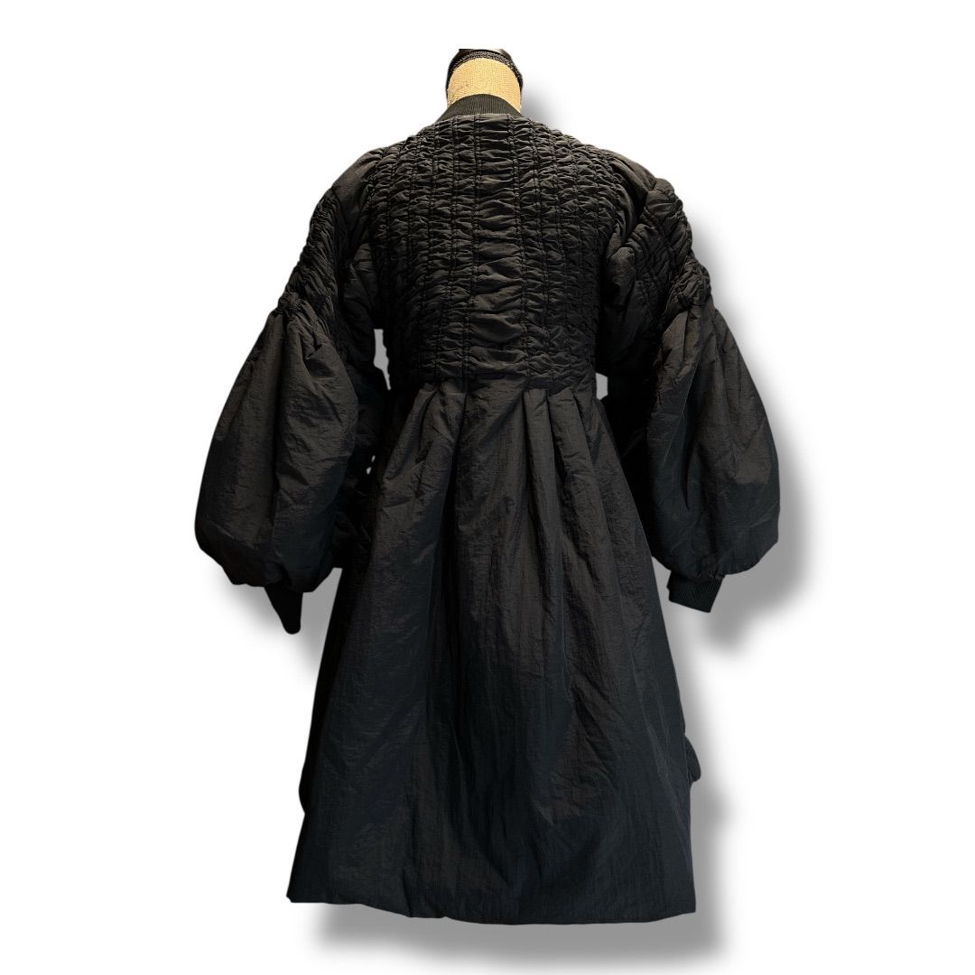 lanan ラナン ボリュームスリーブキルティングワンピース