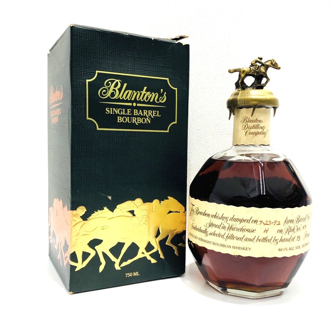Blanton s ブラントン Single Barrel シングルバレル 1992 Bourbon バーボン 750ml 46.5％ ウイスキー 保存袋 古酒 L201477