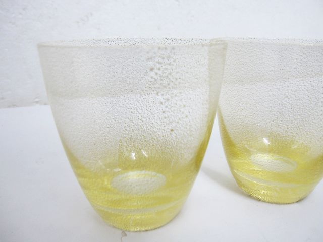 □【新品未使用】1万1000円購入 金沢 箔座 HAKUZA ハクザ  金箔 グラス ぐい<!-利用不可文字-!>みグラス 2個セット 箱入り ■管理番号L29238YER-250809-103（990）