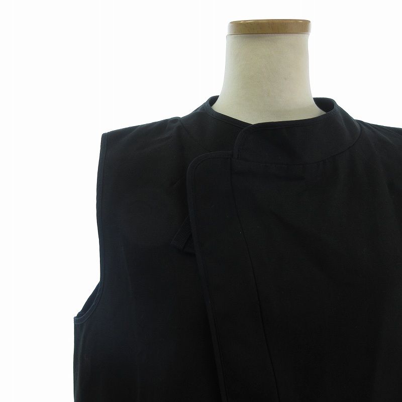 マルニ MARNI ベスト ロング ハイネック 前開き ジップアップ コットン 無地 黒 ブラック 40 ☆AA★ レディース MARNI - マルニ ベスト ロング ハイネック 前開き ジップアップ