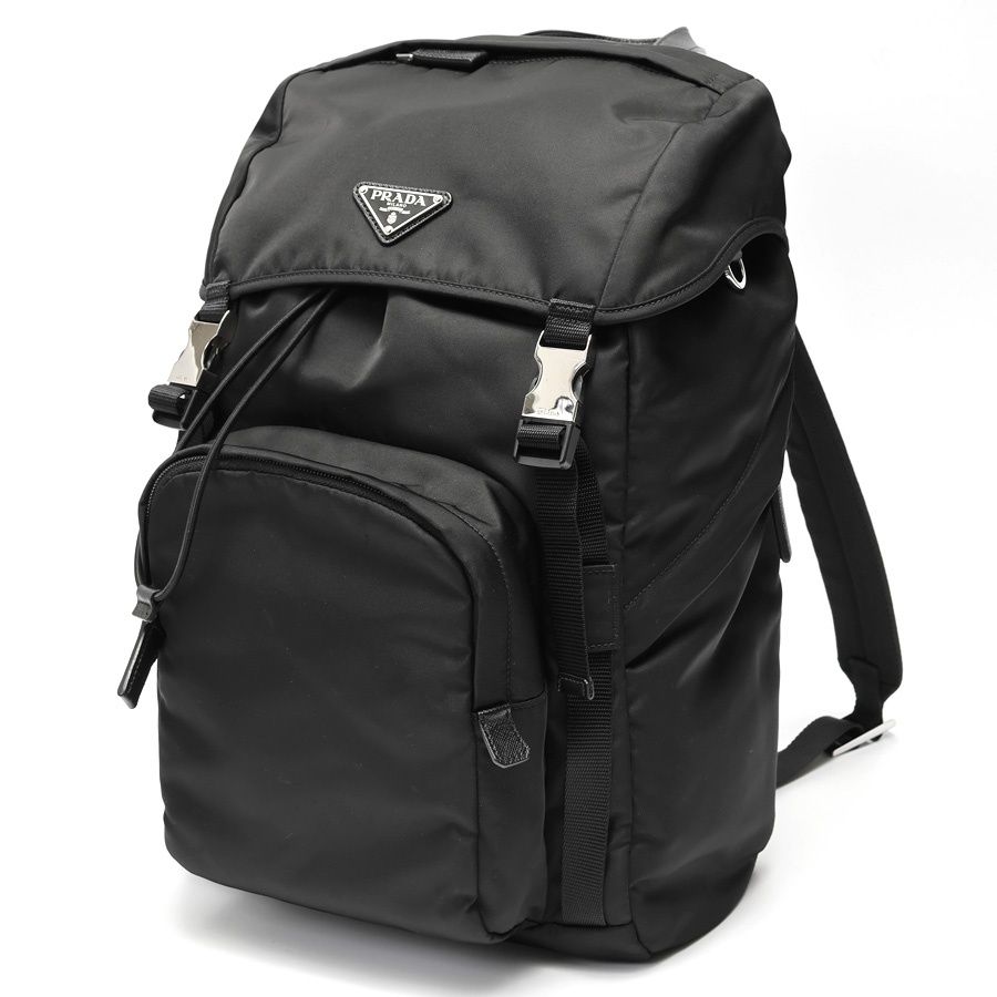 プラダ | PRADA ナイロン サフィアーノレザー バックパック | リュックサック 2VZ135 ナイロン ブラック 商品番号 K-159051