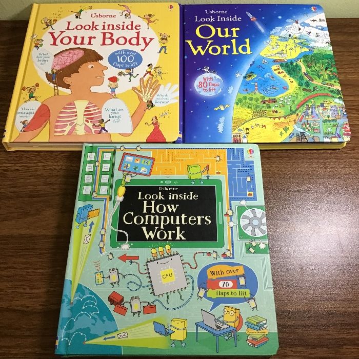 洋書 USBORNE Look insideシリーズ三冊セット〕美品/フリップブック