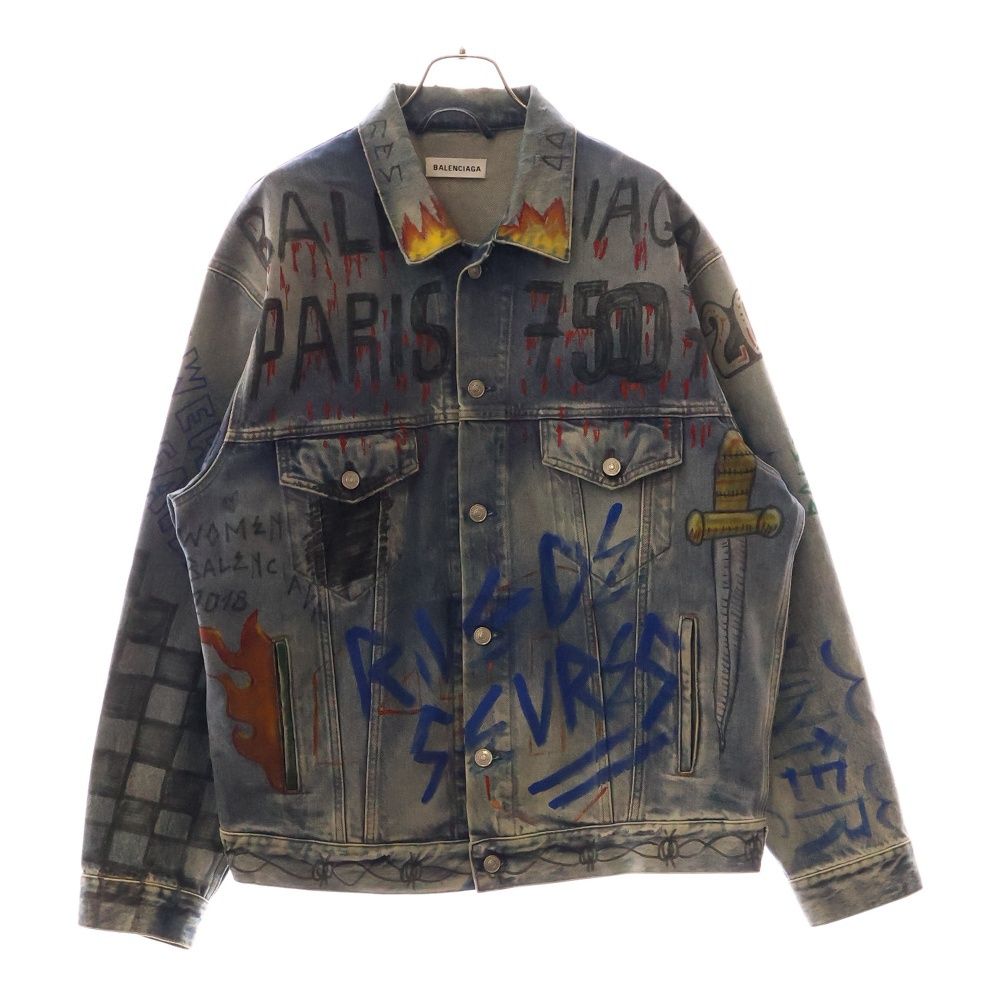 高価値セリー 18AW (バレンシアガ) BALENCIAGA OVERSIZED JACKET DENIM ジャケット・アウター