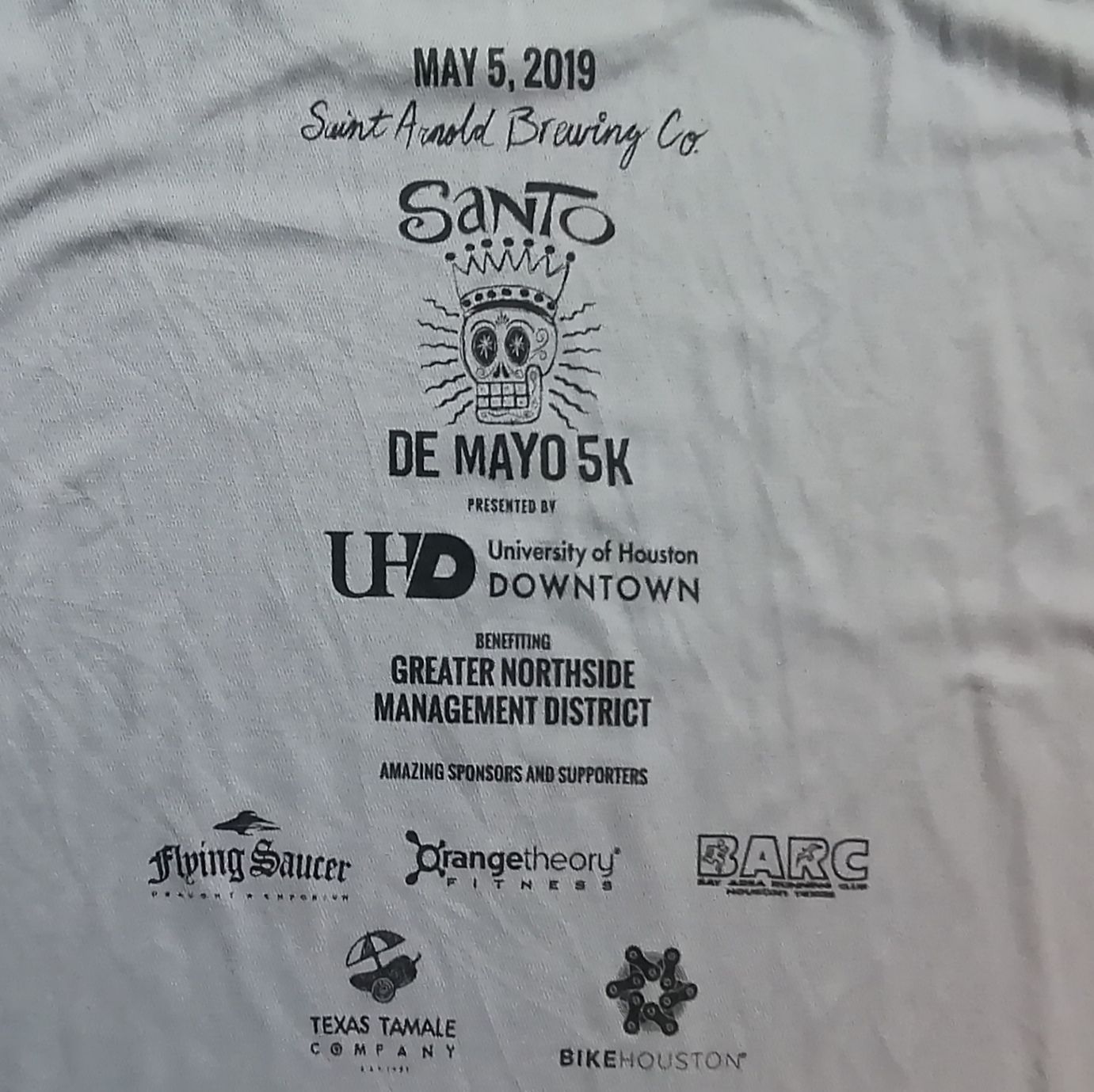 BROOKS ブルックス　「SaNTO DE MAYO 5K」両面プリントTシャツ　サイズＸＬ