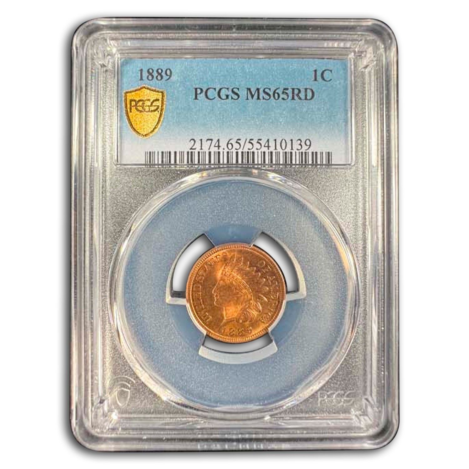 1889 Indian Head Cent MS-65 PCGS Red