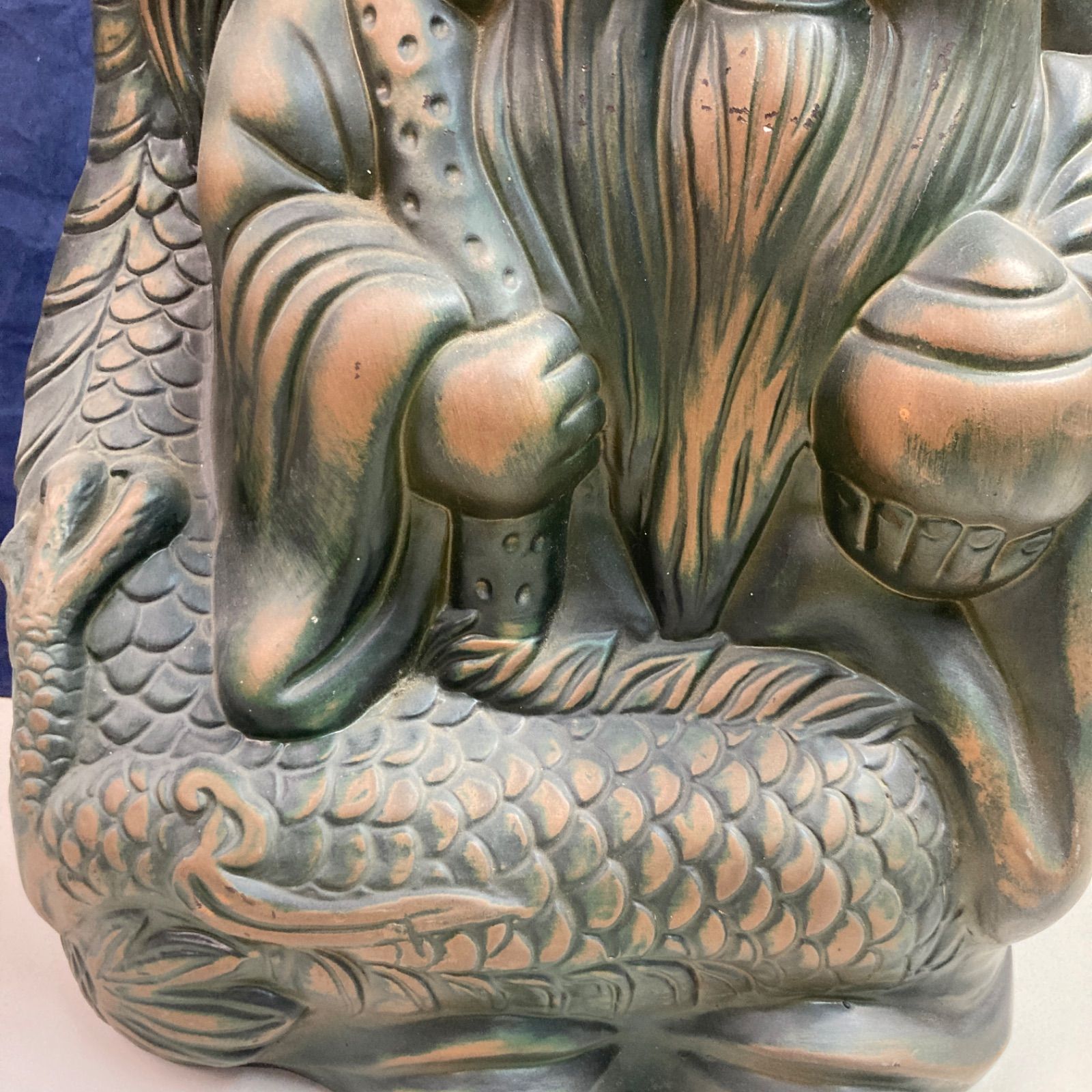 開運 置物 縁起物 七福神 オブジェ インテリア 寿老人 銘入り 昇