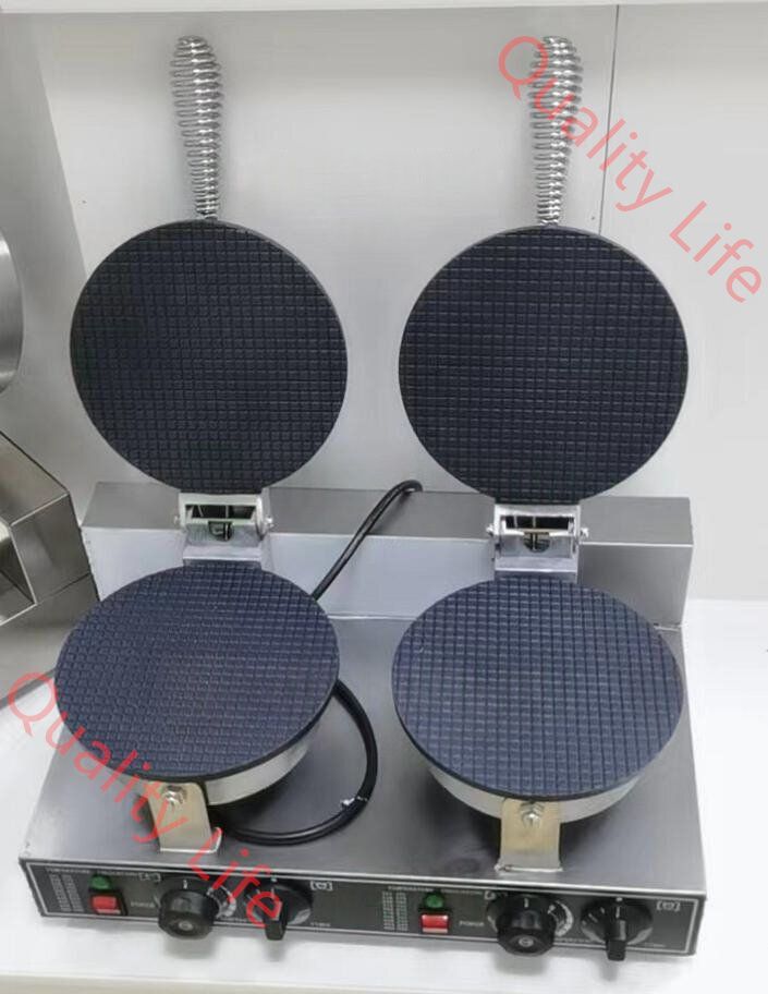 電気 アイスコーンメーカー 2連式 ワッフルコーン 単相１0０V|業務用|飲食店|店舗用品|屋台|出店