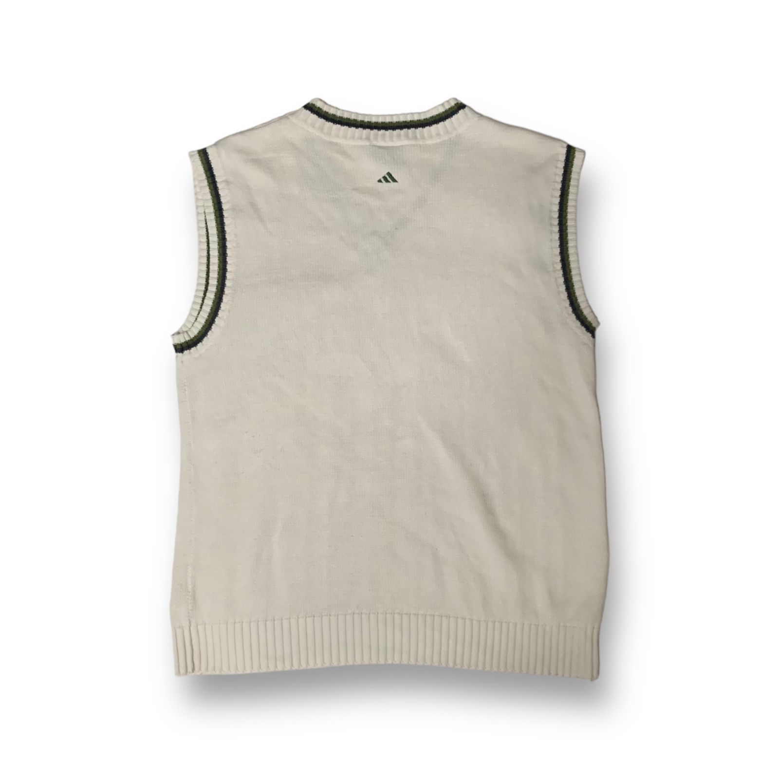 00s adidas V-Neck Cotton Knit Vest アディダス コットンニット