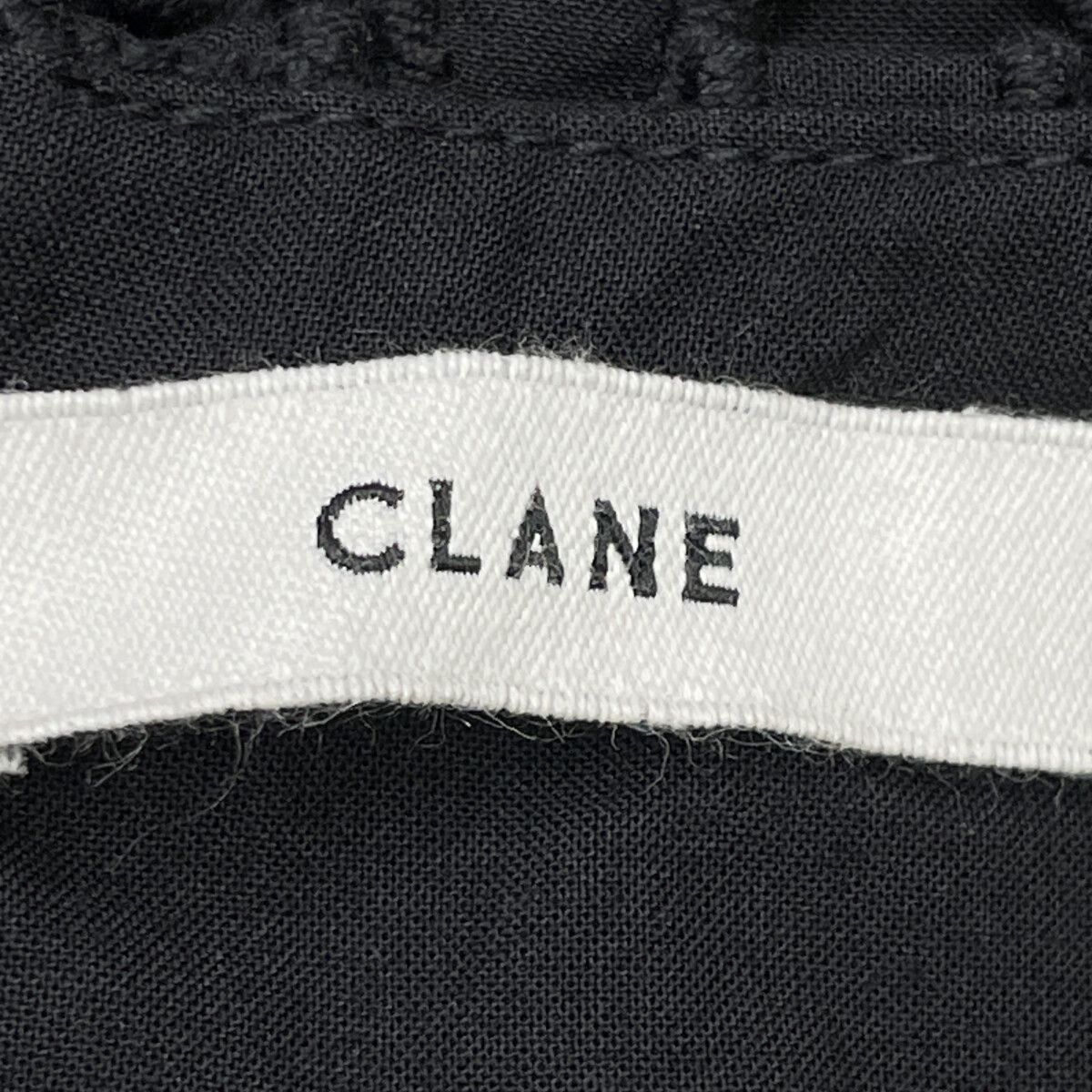 CLANE クラネ 24SS ﾌﾞﾗｯｸ 16112-5272 ﾎｰﾙﾄﾞｯﾄｷｬﾐｿｰﾙﾜﾝﾋﾟｰｽ 0 CLANE  