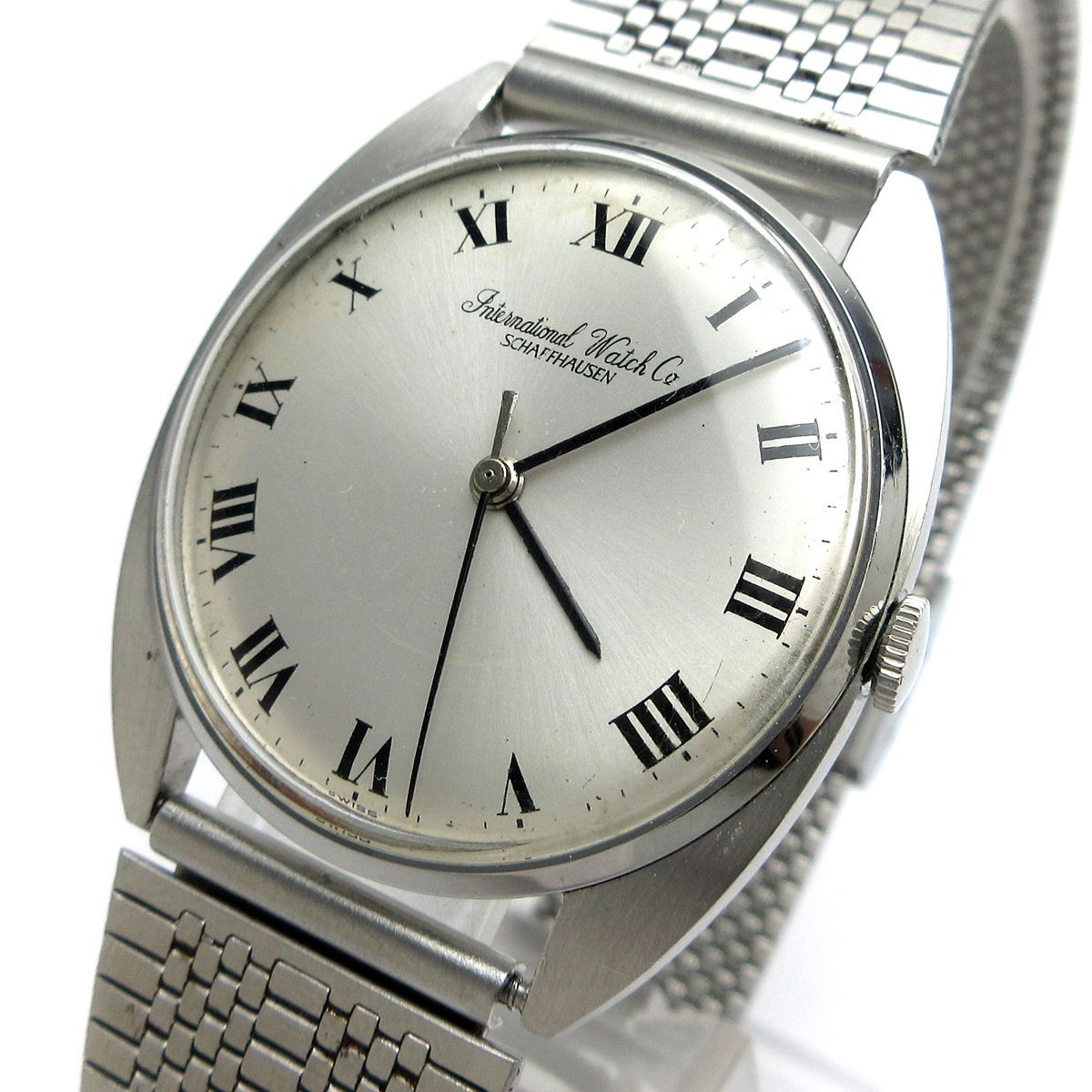 IWC インターナショナル ウォッチ カンパニー オールドインター 手巻き メンズ シルバー ローマ数字 時計 ヴィンテージ