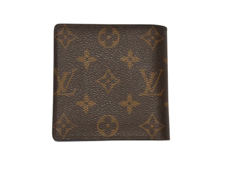 LOUIS VUITTON ルイヴィトン 二つ折り財布 ポルトフォイユマルコ イニシャル入り M62288 モノグラムキャンバス ブラウン 4b006858