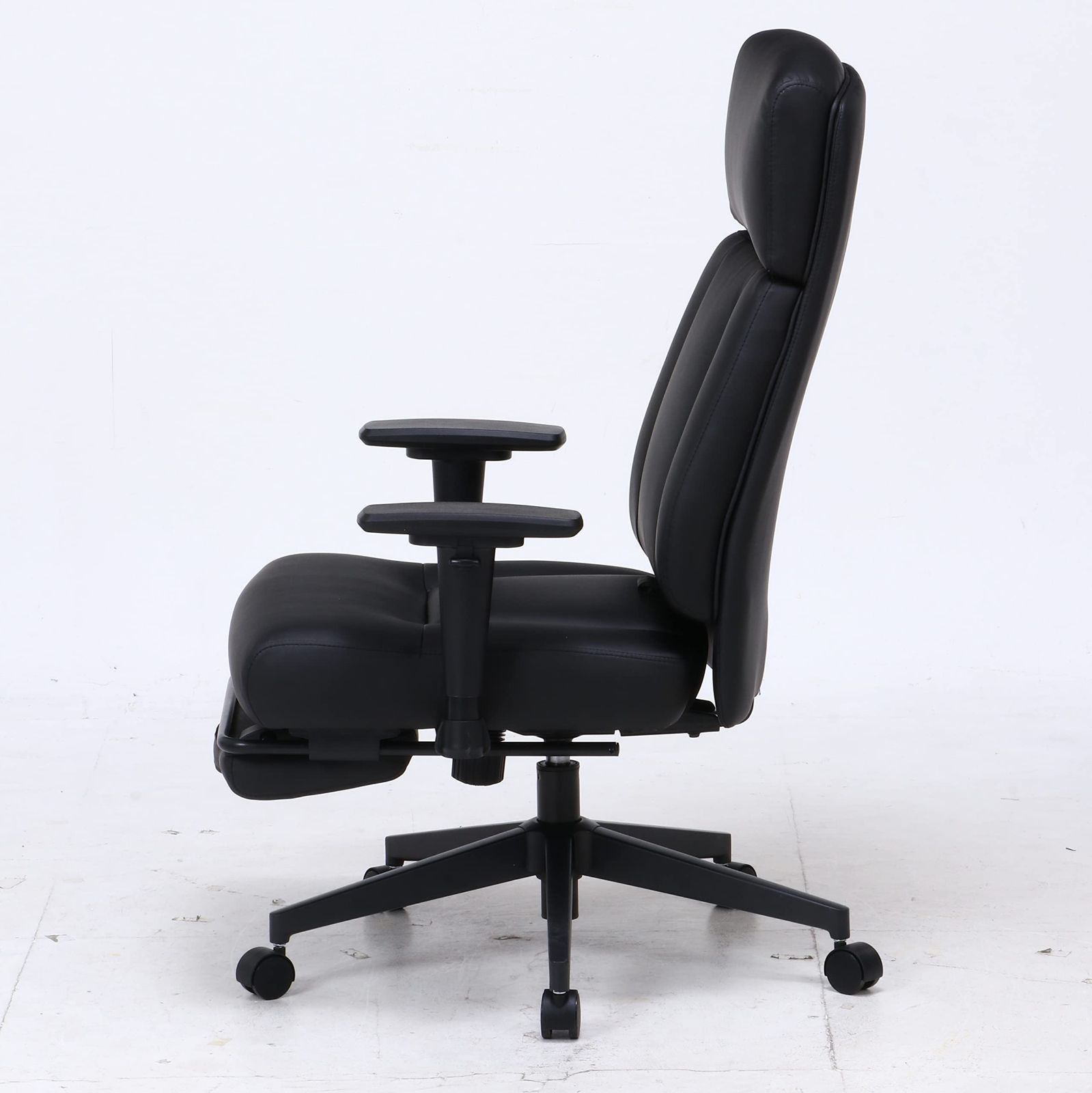 オフィスチェア 幅70×奥行72 110×高さ105 111㎝ デスクチェア ブラック リクライニング機能 フットレスト 不二貿易 ギミック 19238 MARWIL-DEMENAGEMENTS_CH