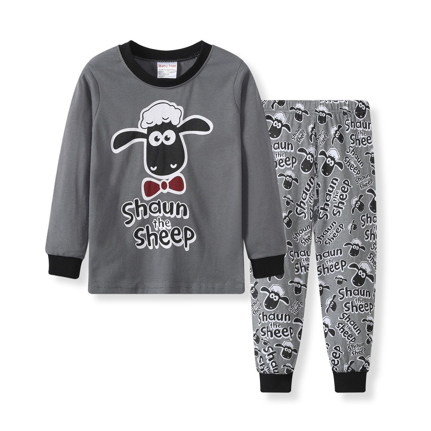 パジャマ 子羊柄 ひつじのショーン Tシャツ 長袖 長ズボン ルーム 