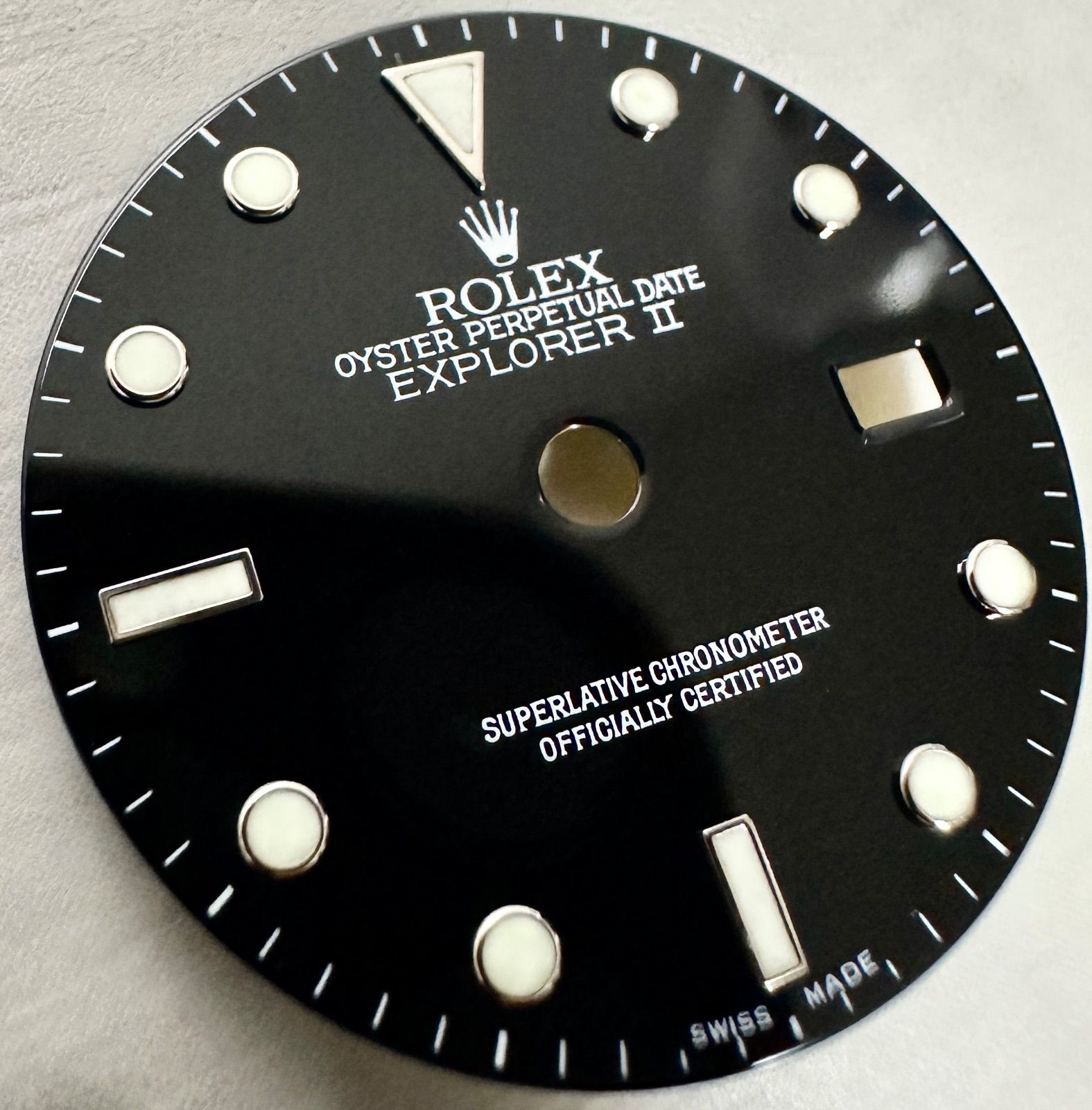 純正パーツ ROLEX ロレックス エクスプローラー2 文字盤 ブラック 文字