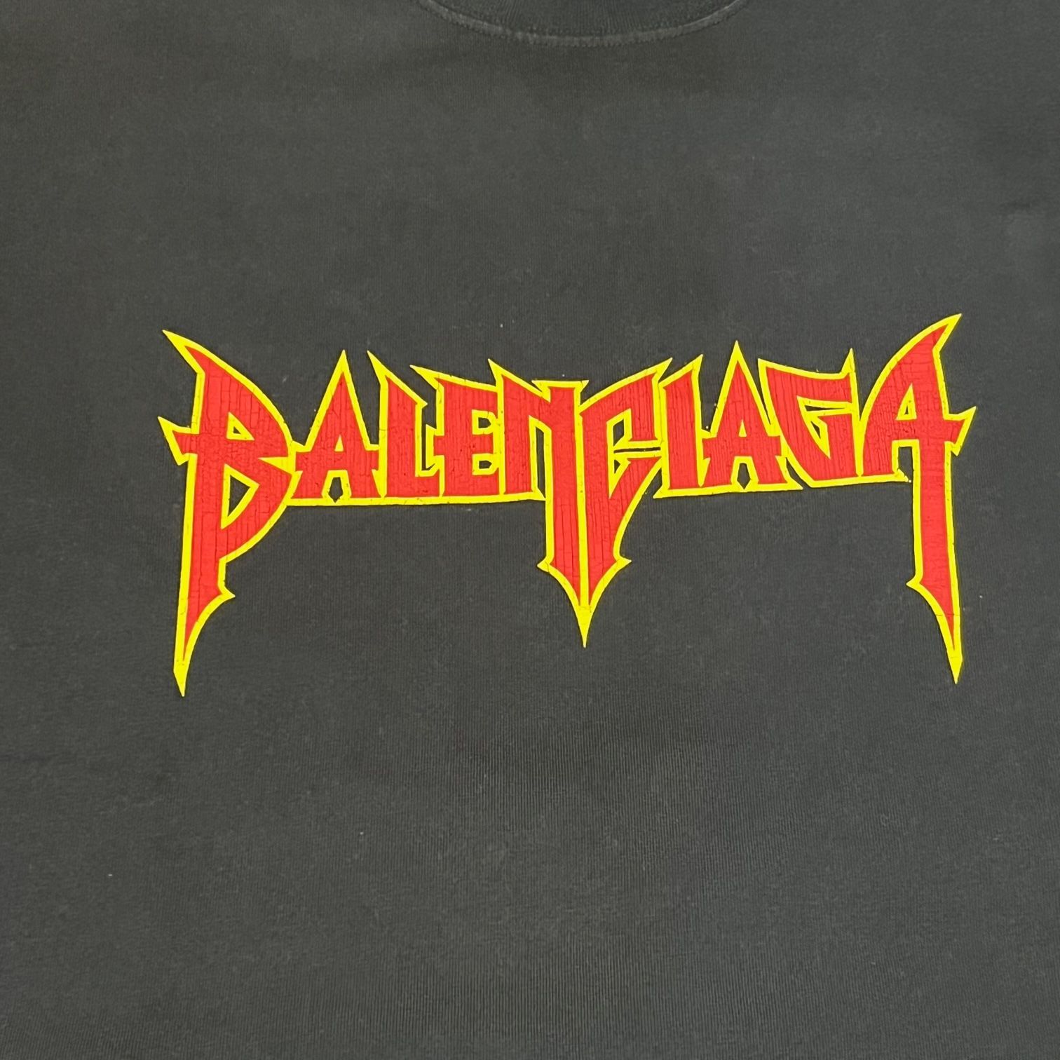 国内正規 BALENCIAGA 22SS METAL LOGO CRASHED SS TEE 694576 TMV88 