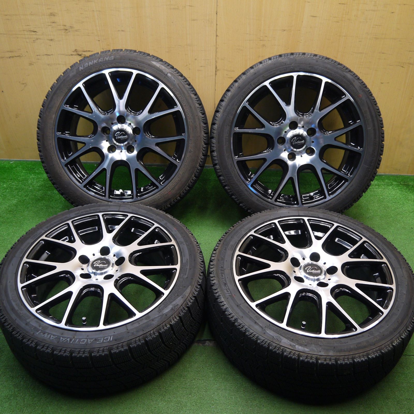 バリ溝 22年 9.5分以上 スタッドレス 215|45R17 ナンカン アイスアクティバ AW-1 Verthandi ヴェルザンディ ヴェルサンディ 17インチ PCD114.3|5H 5051206Hス