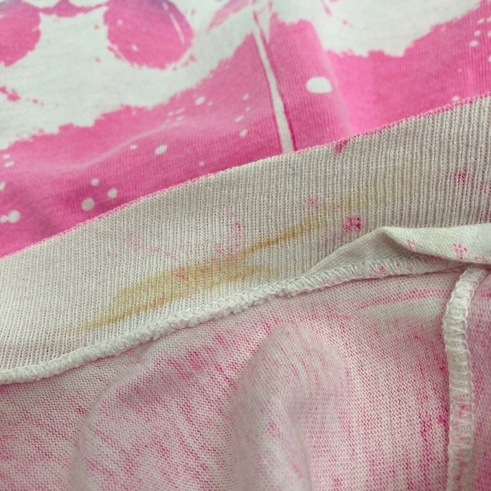 ☆Disney ディズニー USA製 シングルステッチ 総柄 タイダイ風