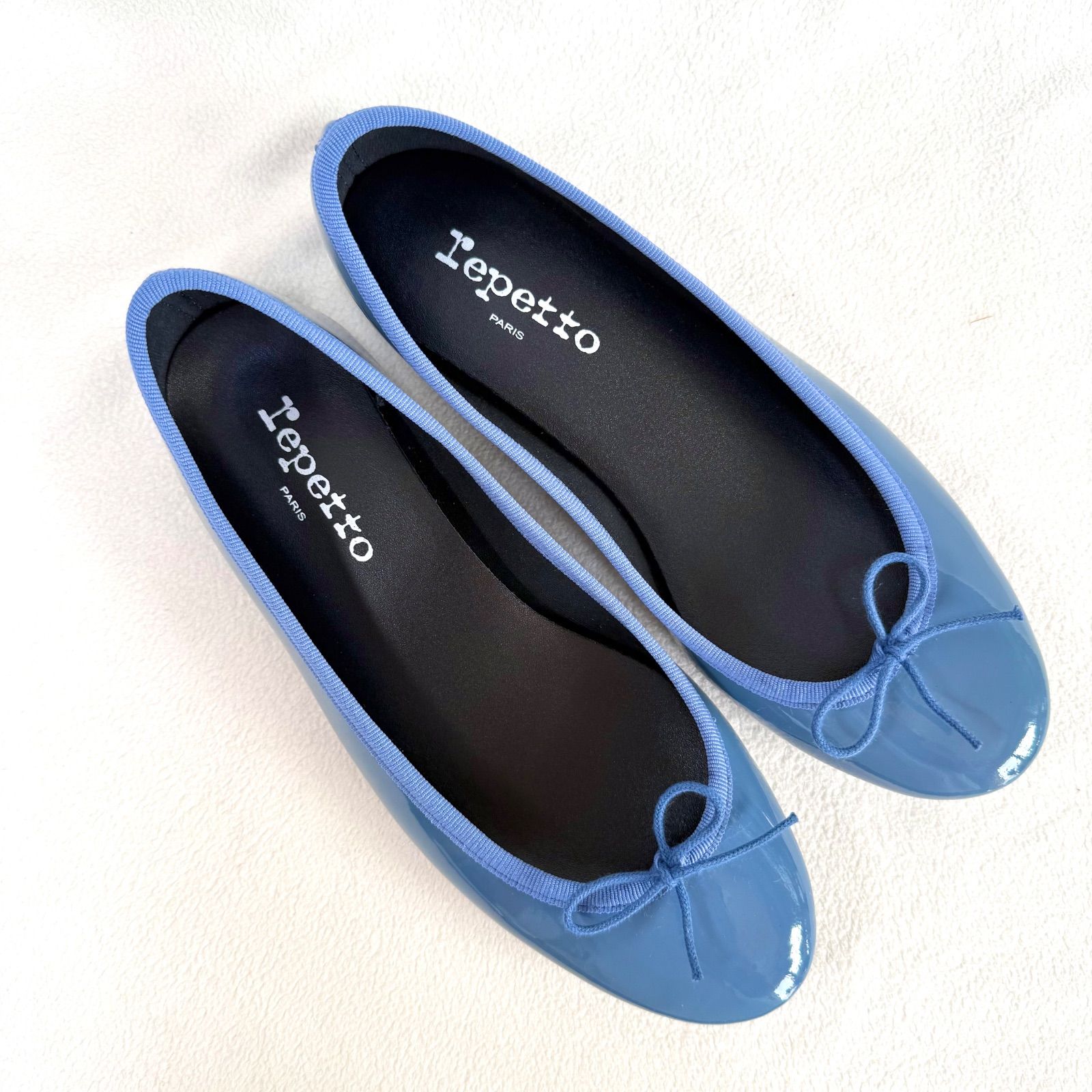 極美品✨レペット エナメル フラット バレエシューズ ブルー 38.5