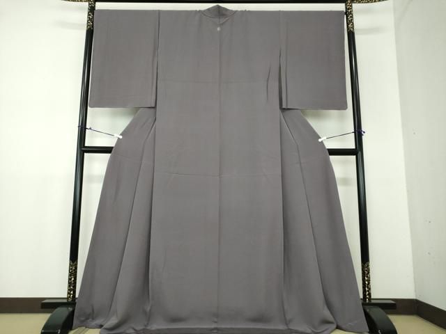 平和屋着物●上質な色無地 藤煤竹色 ロング丈 正絹 ♥ DAAX4423ps