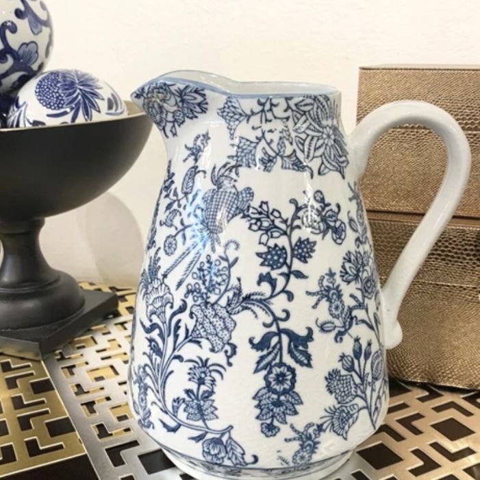 リチャードジノリ ジオポンティ フラワー ポット 花瓶 カップ 飛行機 シノワズリ 花瓶 磁器 ブルー×ホワイト フラワーポット 【公式通販】