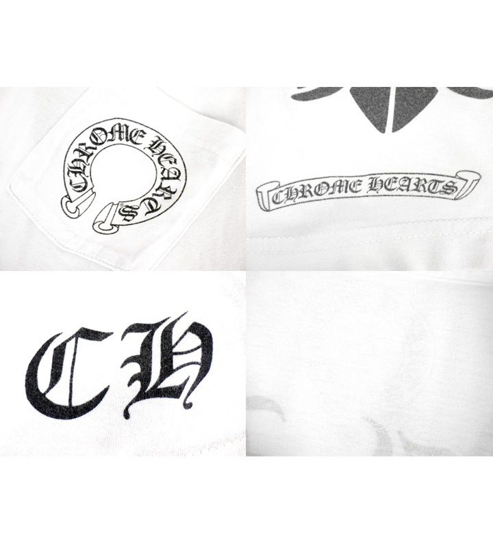 Chrome hearts スノーフレークロゴ半袖Tシャツバックフローラルクロス Chrome hearts スノーフレークロゴ半袖Tシャツバックフローラル
