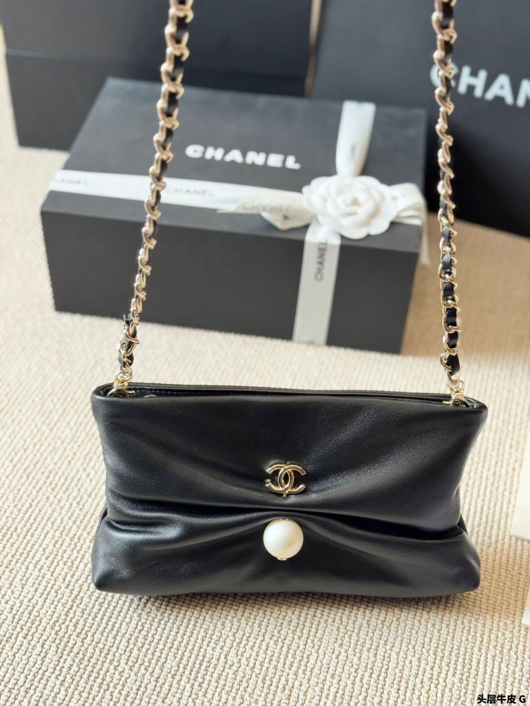 頭層牛革p 1955 chanel 25 ss新作手に持ってディナーバッグ~ だ