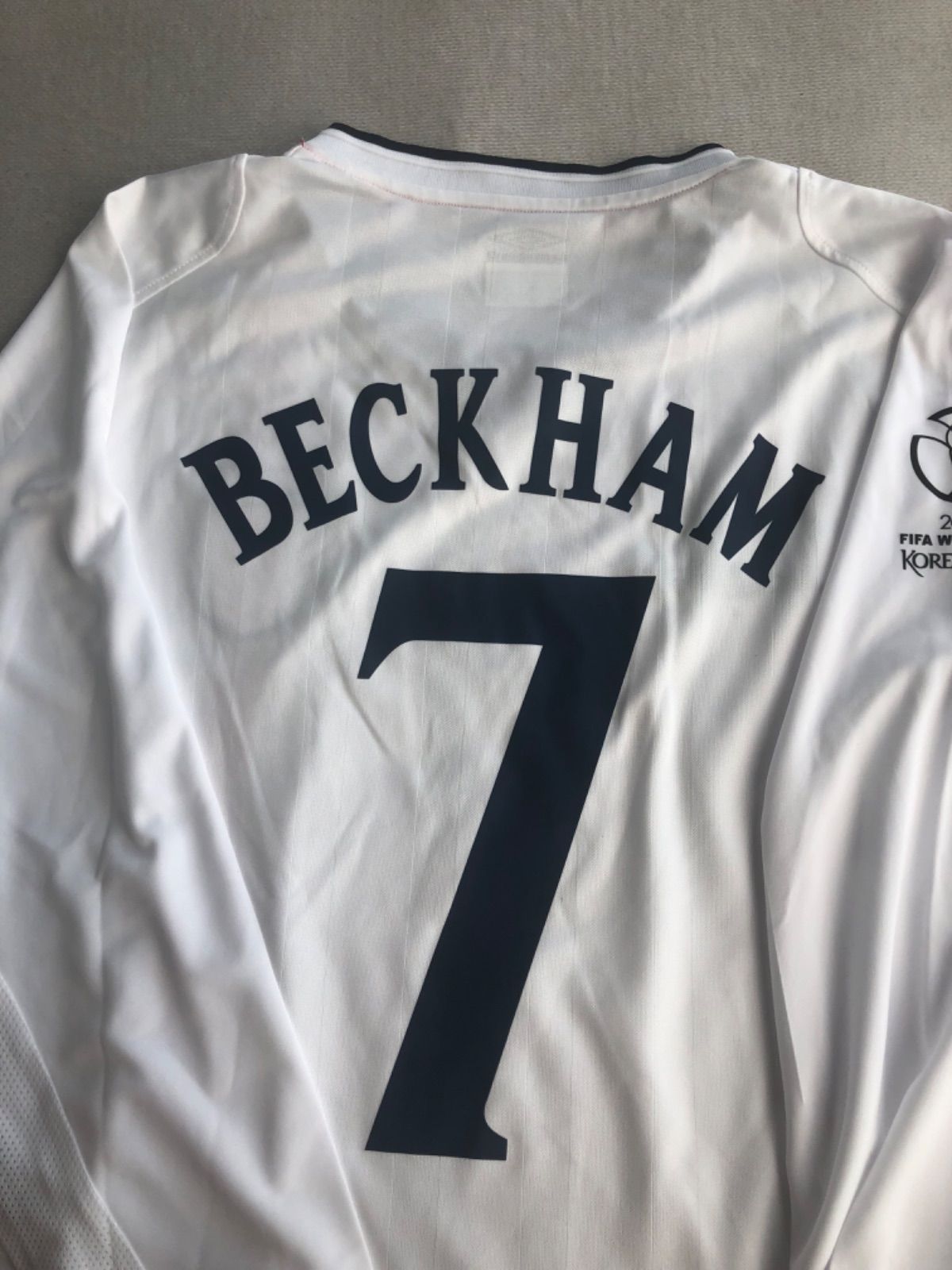 02日韓W杯イングランド代表 7番 BECKHAM  ユニフォーム 長袖