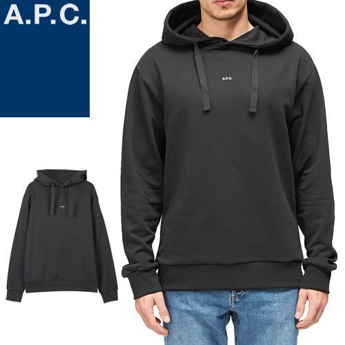 アーペーセー A.P.C. パーカー プルオーバーパーカー スウェット メンズ ブランド コットン ロゴ 大きいサイズ 黒 ブラック HOODIE  LARRY COEIP H27622 - メルカリ