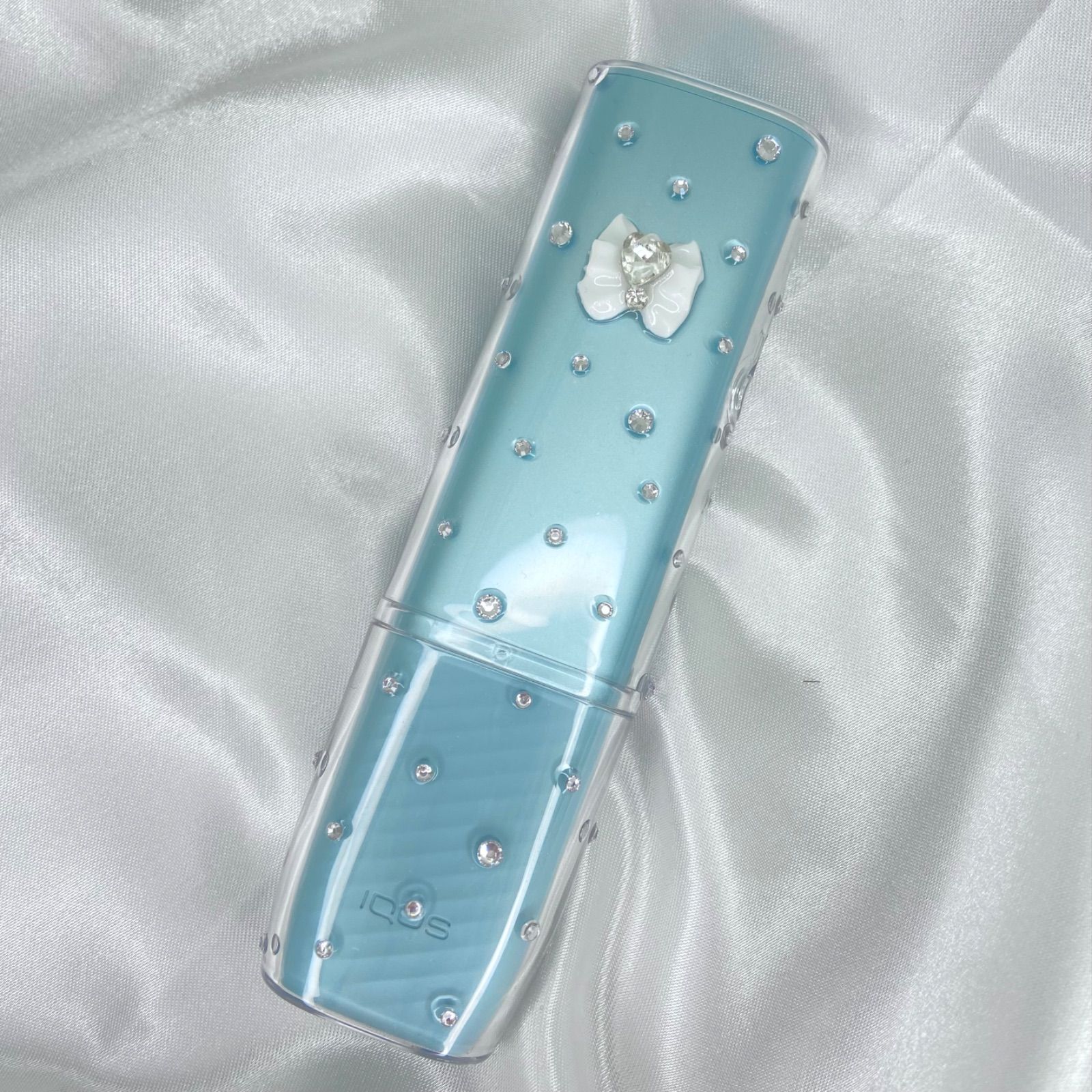 アイコスイルマワン　ケースデコ　ハンドメイド　IQOS 電子タバコ No.♡1白】アイコスケースデコ イルマワンデコ iqos 電子タバコ