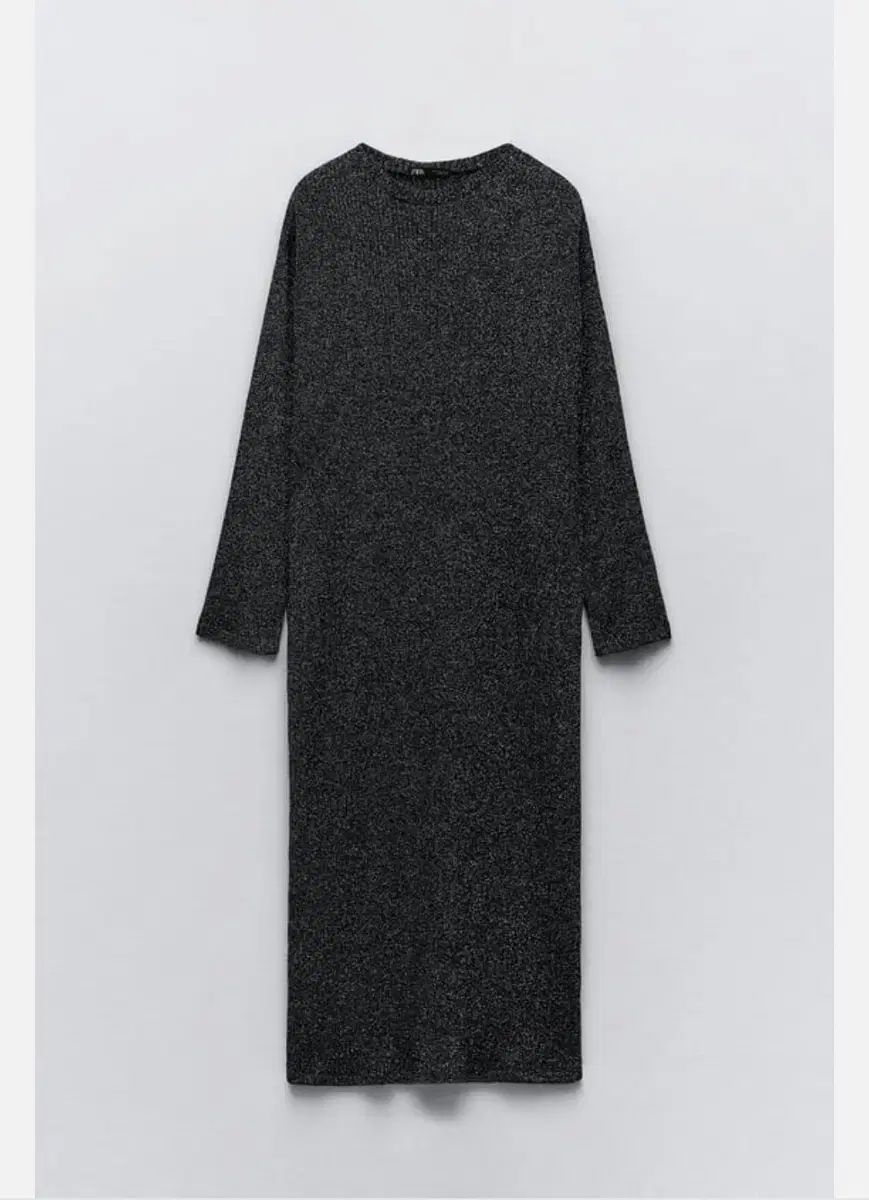 Zara メタリック ロング ドレス