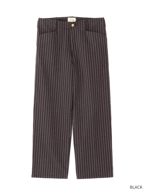 Schott　パンツ　32 　ブラック　ストライプ Schott ショット ストライプ パンツ ワーク フリスコパンツ L