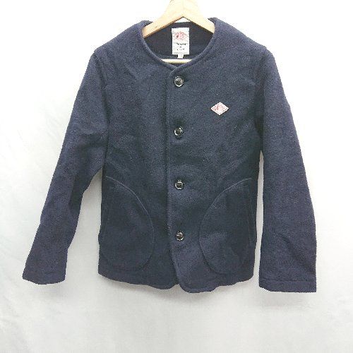 Danton 「DANTON」 ノーカラージャケット 38 ネイビー レディース