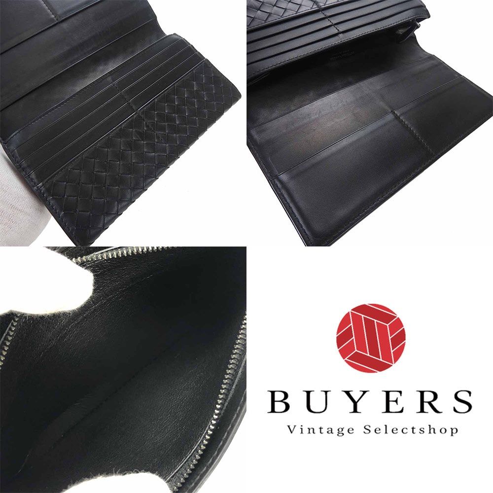 中古】BOTTEGA VENETA ボッテガヴェネタ イントレチャート 二つ折り長  