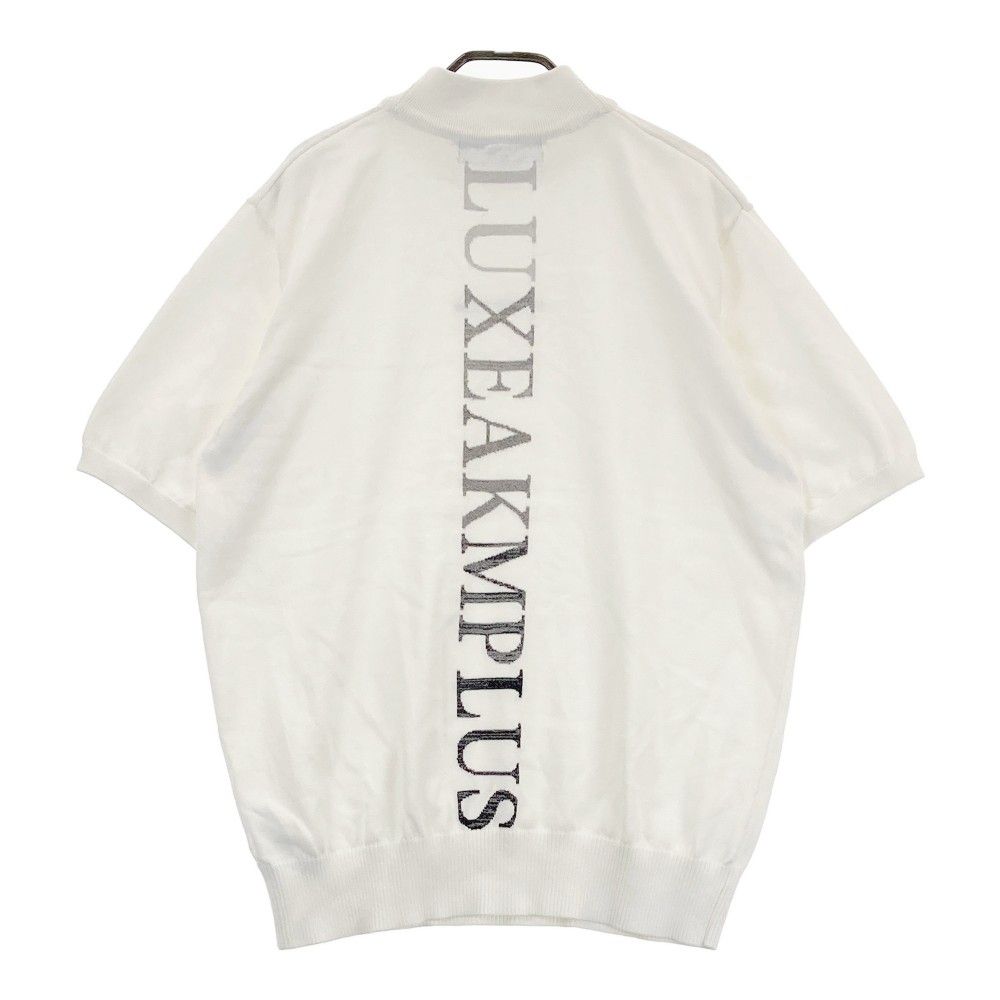 サイズ：XL LUXEAKMPLUS リュクスエイケイエムプラス  半袖ハイネックTシャツ  ホワイト系 [240101465324] ゴルフウェア メンズ ストスト サイズ：XL LUXEAKMPLUS リュクスエイケイエムプラス 半袖