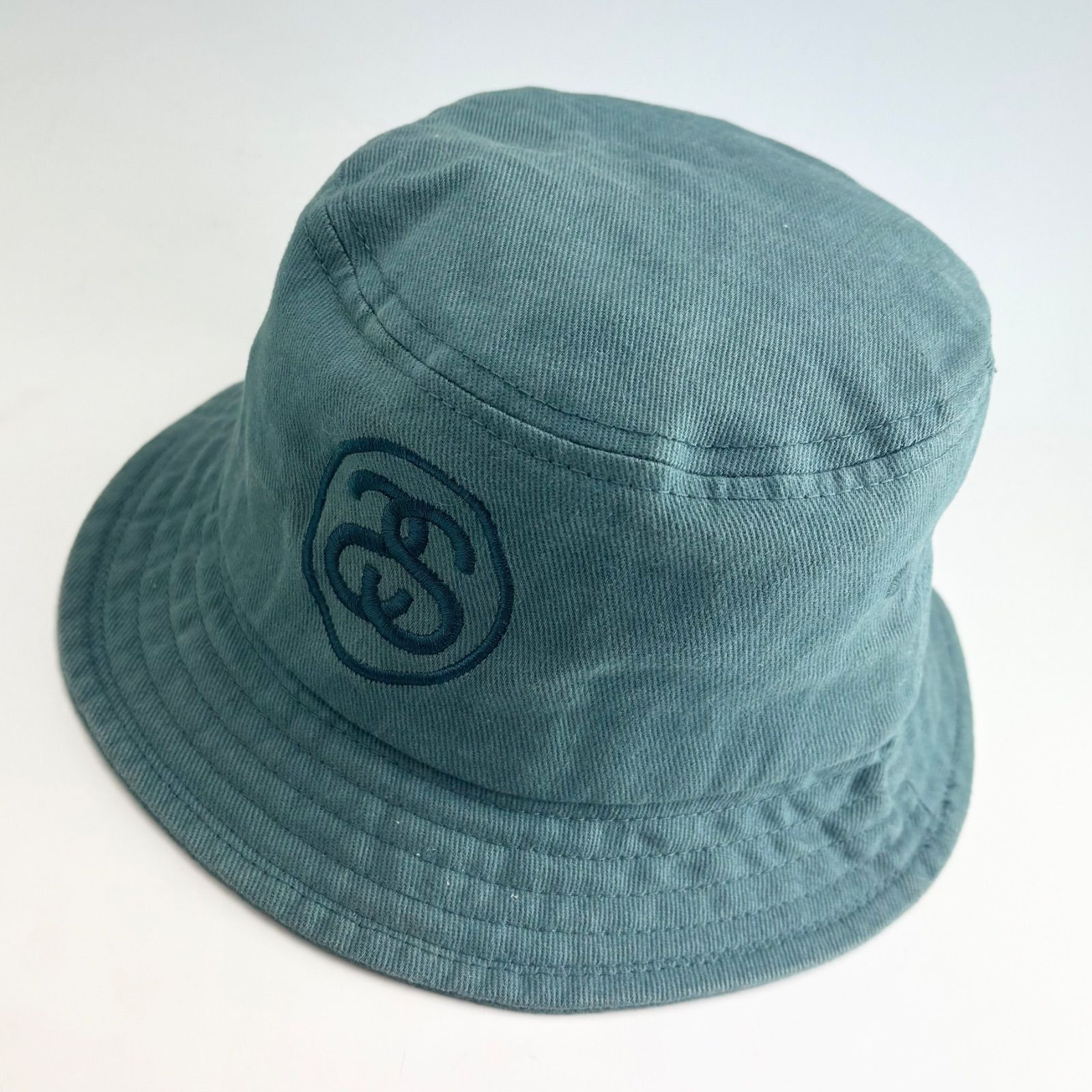 STUSSY シャネルロゴ バケットハット L / XL バケハ グリーン