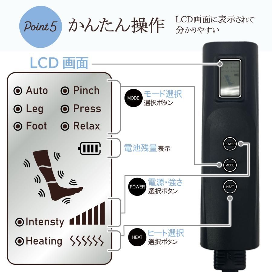 2291 マッサージ器 マッサージ機 多機能 足 圧迫 膝 脚 加圧 温熱