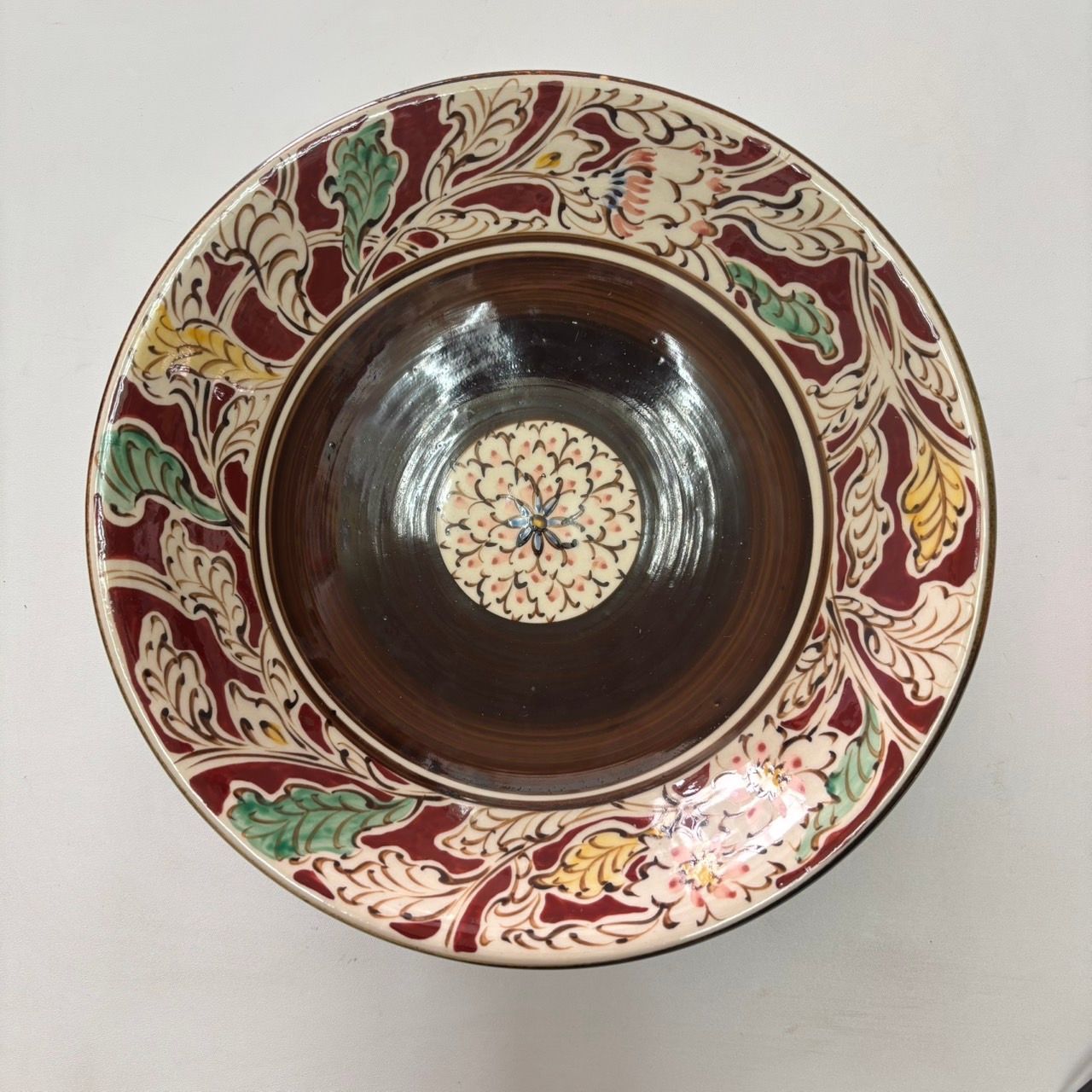 112 作家 作品 陶器 大 斎藤知 7寸丸皿 赤更紗 窯 - メルカリ