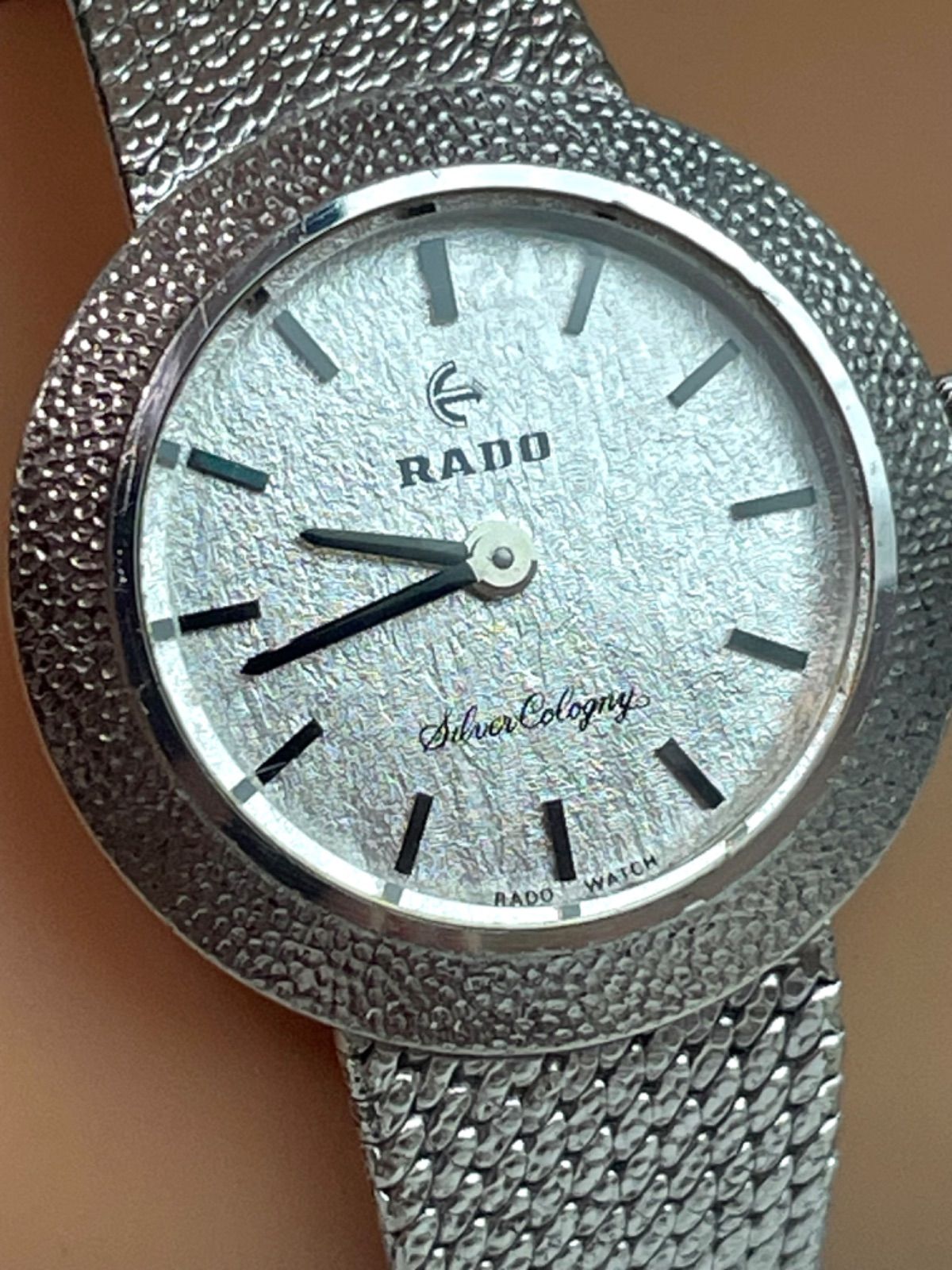 RADOデザイン シルバー手巻き時計 ゼンマイ】RADO シルバーリング2 【送料込み】機械式 時計 手