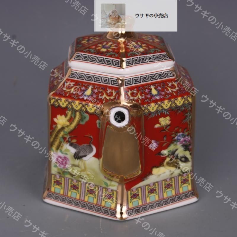 新品・未使用】法郎彩描金花鳥茶壺 景徳鎮 茶器 茶壺 - メルカリ