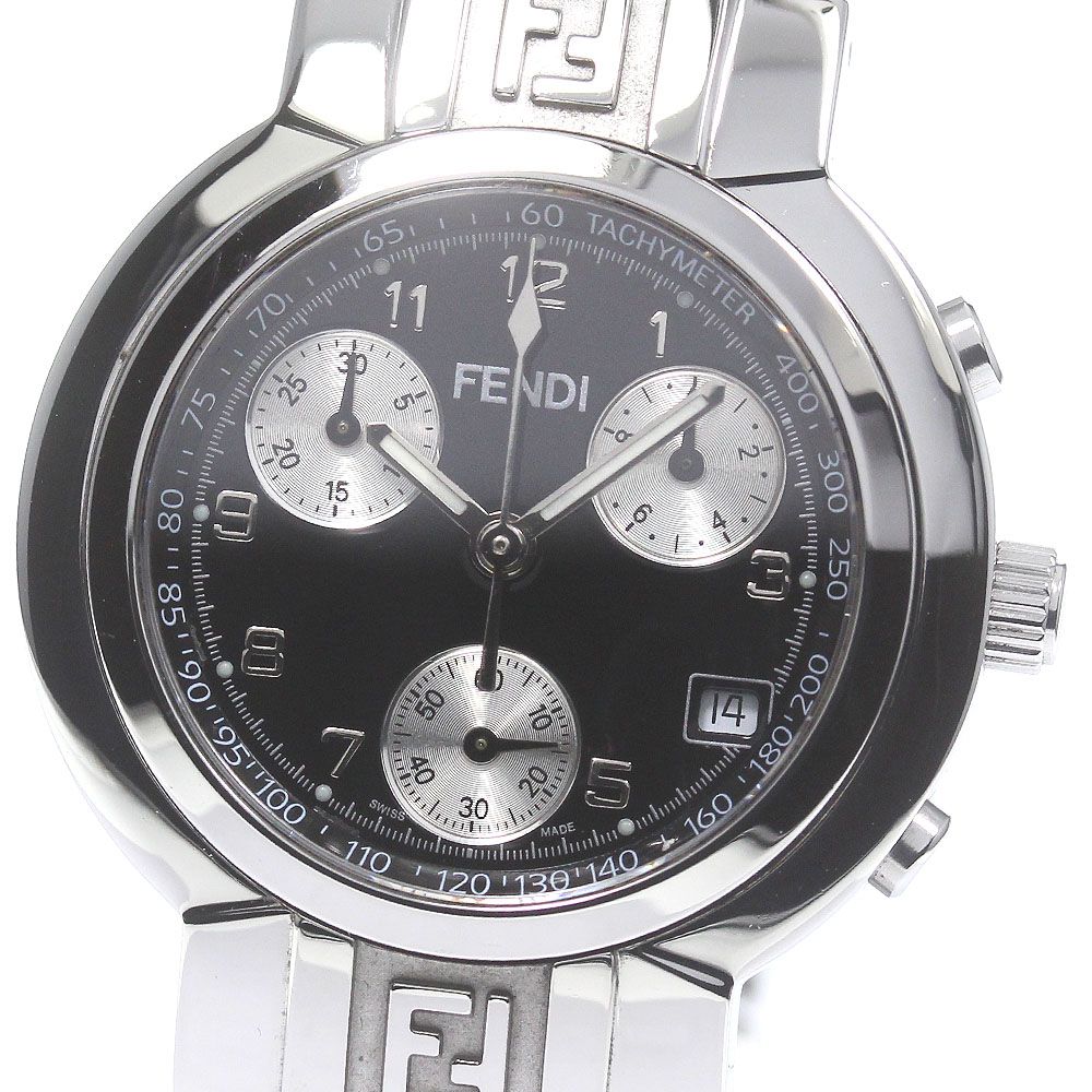 FENDI クロノグラフ 時計 フェンディ FENDI 4500L クロノグラフ デイト クォーツ レディース美品