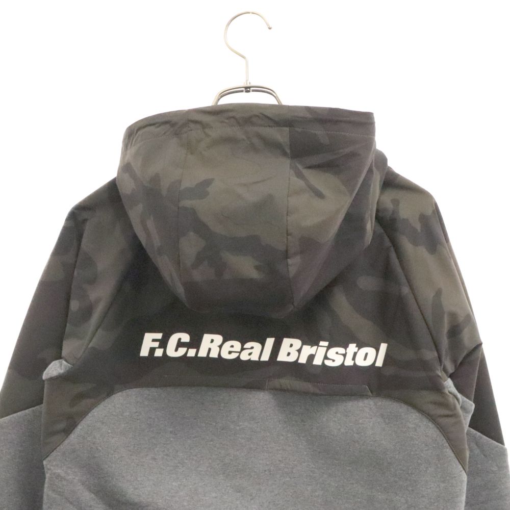 F.C.R.B./F.C.Real Bristol/FCRB (エフシーアールビー/エフシーレアルブリストル) 21AW ベンチレーション  ボンディングスウェット ジップアップパーカー グレー/ブラウン FCRB-212061