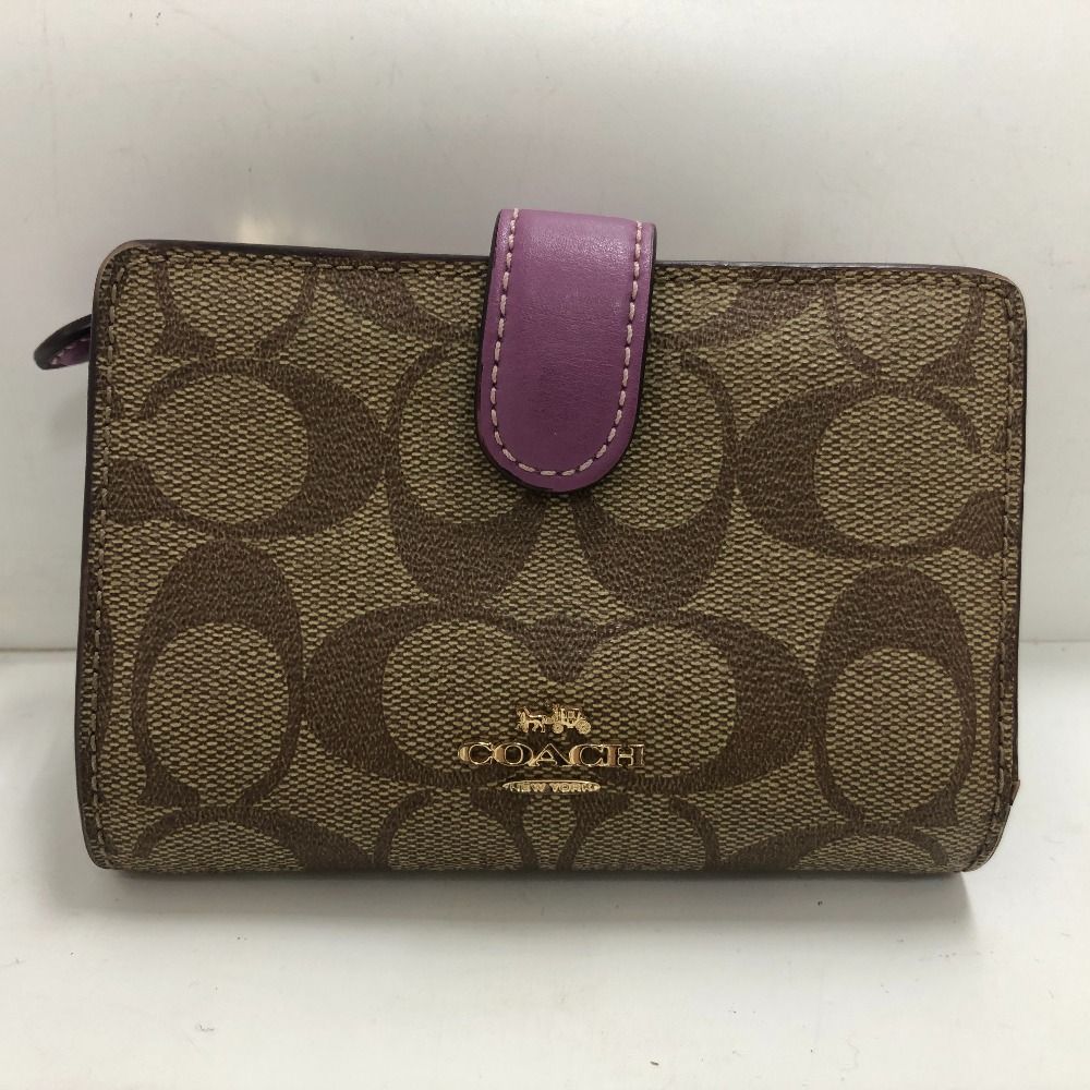 02w17432 コーチ COACH シグネチャー ミディアムコーナージップ