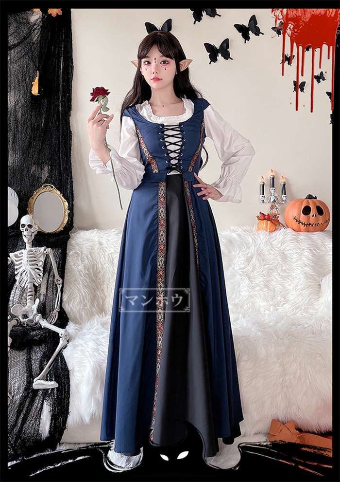 【美品】中世　ヨーロッパ　貴族　ドレス/コスチューム/ハロウィン/コスプレ 美品】中世 ヨーロッパ 貴族 ドレス/コスチューム/ハロウィン/コスプレ